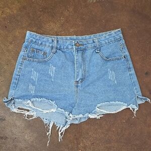 Denim Distressed Women Shorts